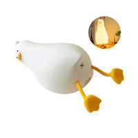 Silicone Duck Night Light — Touch Control, Rechargeable, Bendable Legs