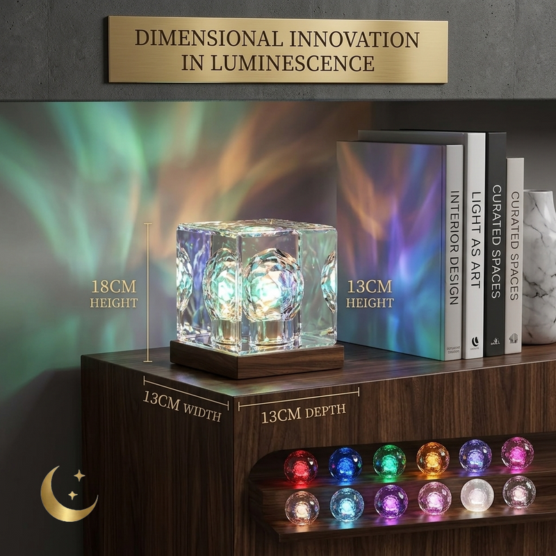Water Ripple Projector Night Light — Rotating LED Ocean Wave Lamp for Bedroom